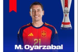 半场2射1传!官方:奥亚萨瓦尔获评西班牙4-0沙特全场最佳